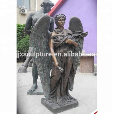 China Life Size Sculpture Angel Europe Classic Design Metal Bronze Statue for sale