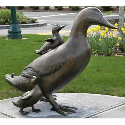 China Garden Life Size Cast Bronze Duck Sculpture For Sale Animal Statue for sale