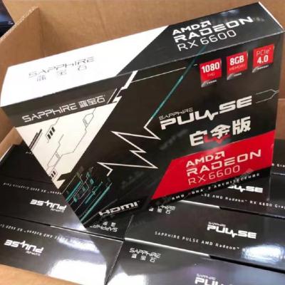 China Brand new workstation amd radeon 6600 platinum 8gb video card 6600xt gaming graphics card for sale