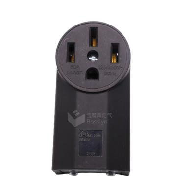 China Residential / General Purpose Outdoor Flush Mount 125V / 250V 50A NEMA 14-50R Range And Dryer Current Outlet for sale