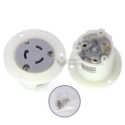 China USA Generator Industrial Plug NEMA 5-20 Flanged Outlet Receptacle for sale