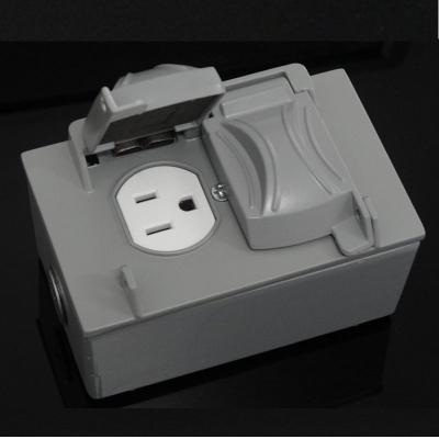 China IP66 Protection Level Electrical Iron Floor Socket Outlet Box Galvanized Steel Suit For NEMA Receptacle for sale