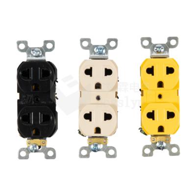 China Thailand American standard wall socket duplex 250V 15A residential/general purpose receptacle for sale