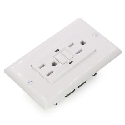 China Residential / General Purpose Guangzhou GFCI 125V 15A Electrical Outlet With Wall Plate (goods have in stock) for sale