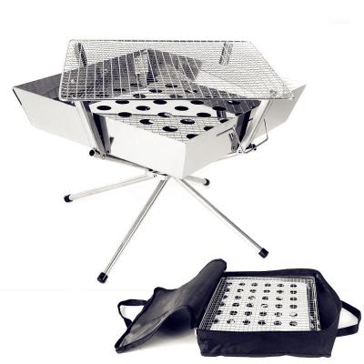 China Easily Assembled High Quality Stainless Steel BBQ Grills Outdoor Camping Charcoal Grill for sale