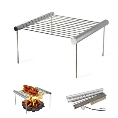 China Easily Assembled Portable Outdoor Charcoal Grills Folding Stainless Steel BBQ Smoker BBQ Grill Outdoor Kitchen For 3-5 Person for sale