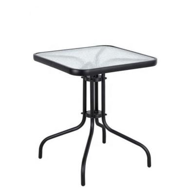 China Simple morden 60CM cheap tempered glass top square coffee table made in China for sale