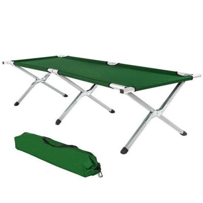 China Camping Cot Aluminum Alloy Frame Folding Camping Cot For Army Military Outdoor Rise Cradle Up To 300lbs Weight Capacity Ambulance Bed Cribs for sale