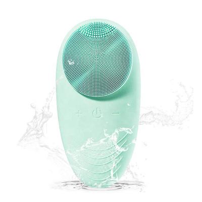 China Silicone Facial Waterproof Face Exfoliators Vibration Charger Private Label Brush Acne Treatment Silicone Cleansing Brush for sale