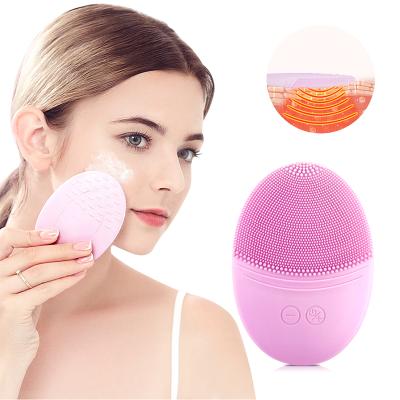 China Acne Treatment OEM Soft Silicone Brush Rechargable Face Massager Electric Facial Cleansing Waterproof Washing Brush for sale