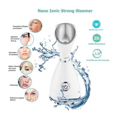 China 2021 Wholesale Hot Selling Facial Steamer DEEPLY CLEANING Mini Portable Home Face Steamer Nano Electric Professional Mister Ionic Beauty SPA for sale