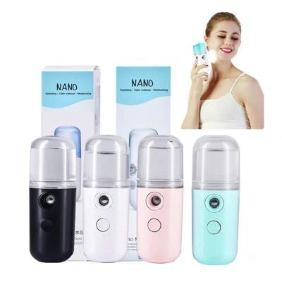 China Portable Deep Moisturizer Beauty Face Steamer Pink Steamer Machine Moisturizing Facial Jet USB Nano Mist Sprayer for sale