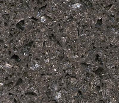 China Customized Crystal Shining Dark Grey Quartz Stone Countertops for kitchens for sale