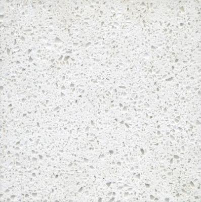 China Jade Spot White Polished artificial quartz bathroom countertops / vanity tops for sale