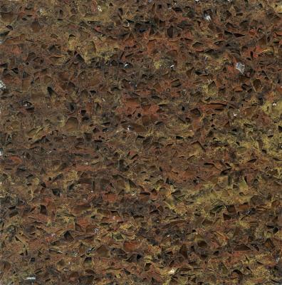 China Golden Autumn Quartz Stone Countertop , Laminate Artifical quartz kitchen worktops for sale