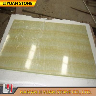 Chine La vanité jaune d'or d'onyx de plancher de tuile de mur d'onyx complète commercial et résidentiel à vendre