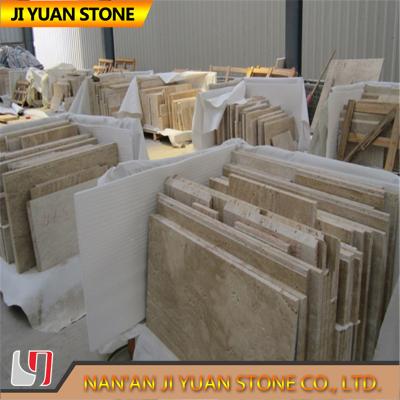 China Beige Yellow Travertine Tiles French Pattern 2.7g/Cm3 Polished for sale