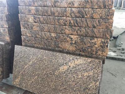 China Flamed GIALLO CALIFORLIA Natual Granite Tiles Thickness 5cm Brown Yellow for sale