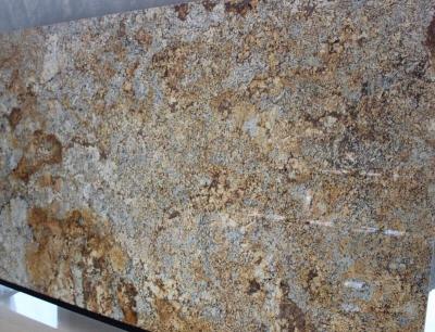 China Yellow Brown Granite Stone Slabs Granite Paving Slabs Polished for sale