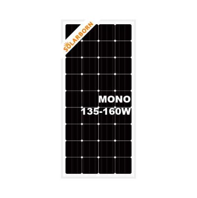 China good quality large mono solar cell panel 135w-160w high efficient panel 1485x668x35MM for sale