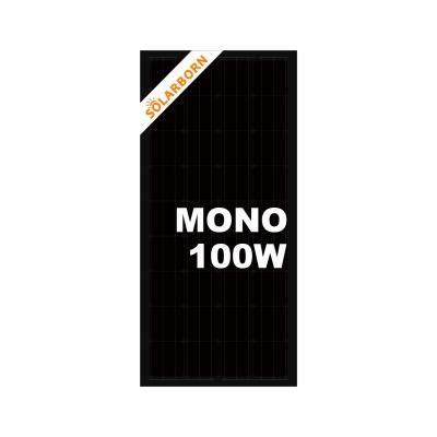 China Competitive price 100w black module solar panel solar power system Solarborn paneles de solares cells solar photovoltaic power prices for sale