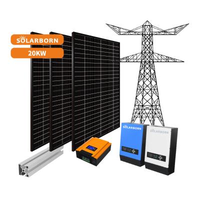 China Solarborn Home Pay As You Go On Grid 2kw 3kw 5kw 10kw 20kw Cost Panel Power Energy Kit Solar System For Home for sale