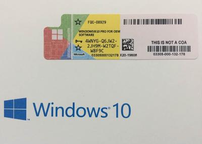 China OEM Pro 32 / 64 Bit Windows 10 Key Code English / French / Italian / Polish Versions for sale