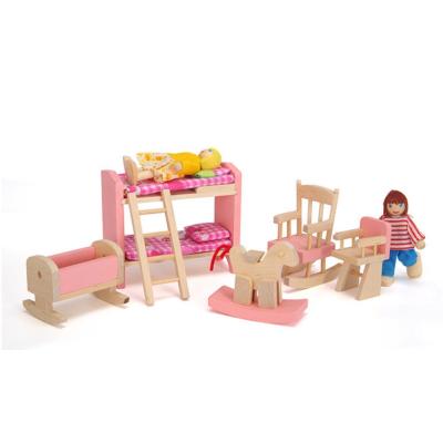 China Children's Eco-friendly Handmade Jewelry Wooden Gifts Crafts Custom Wooden Play House Toys for sale