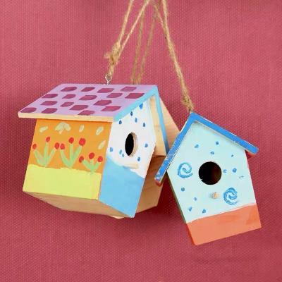 China China High Quality Cheap Wooden Toys DIY Customized Handmade Gifts Wooden Aviary For Kid for sale