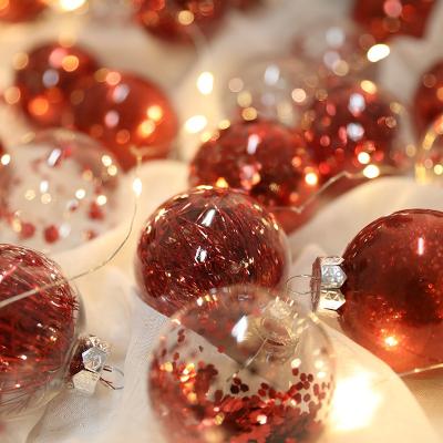 China Hot Selling 30 Pcs Colorful Christmast Ornament Stocked 6cm/7cm Colorful Christmas Decorative Plastic Ball for sale