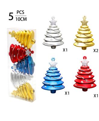 China Christmas Festival Decoration Household Holiday Hanging Ornaments Plastic Christmas Tree Decorations for sale