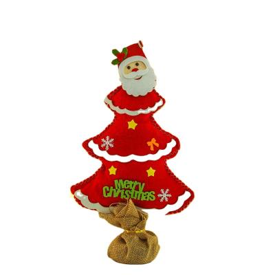 China Wholesale Home Christmas Decorations China Festival Decorations Small Burlap Tabletop Christmas Tree for sale