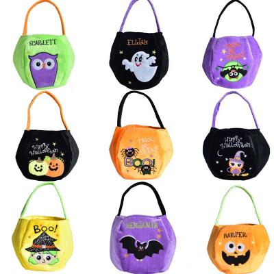 China Beautiful Colorful High Quality Hot Sale Halloween Decoration Candy Bucket And Snacks Storage Bags Sale for sale