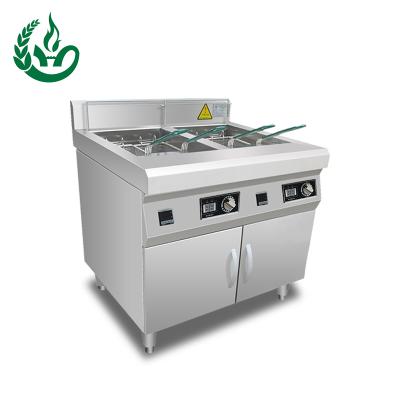 China Western Restaurant Stainless Steel Electric Commercial Electric Double Deep Fryer for sale