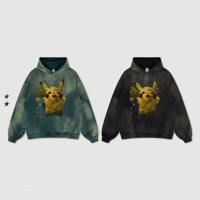 China Anti-wrinkle 2022 Autumn and Winter Monkey Washed Gradient Printed Hoodies and Sweatshirts Plus Size Men's Hoodies for sale