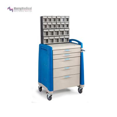 China Modern Hospital Anesthesia Cart With 20 Boxes Tilt Bins for sale