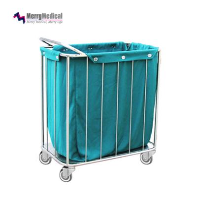 China Modern 304 Stainless Steel Surgical Waste Cart With Waste Basket for sale