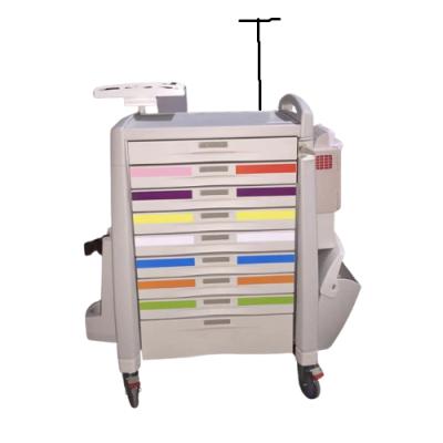 China Traditional ABS 9-Drawer Pediatric Emergency Crash Cart With Full Accessories for sale