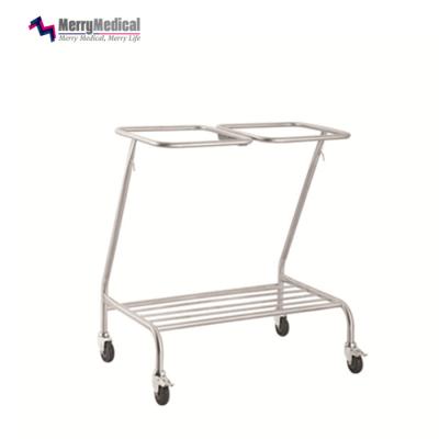 China Modern Hospital Double Hopping Canvas Trolley With Stainless Steel Casters for sale