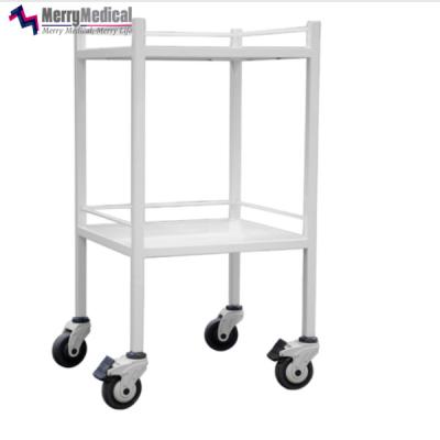 China Modern Powder Coating Hospital Trolley With Castors And Stainless Steel Rail for sale