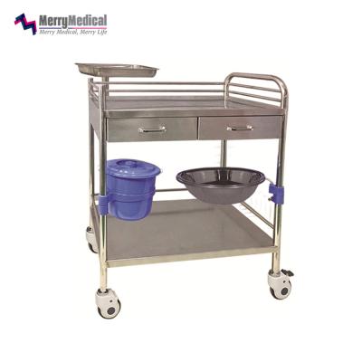 China Null Accept Custom-Tailor Stainless Steel Surgical Cart With Side By Side Drawer for sale