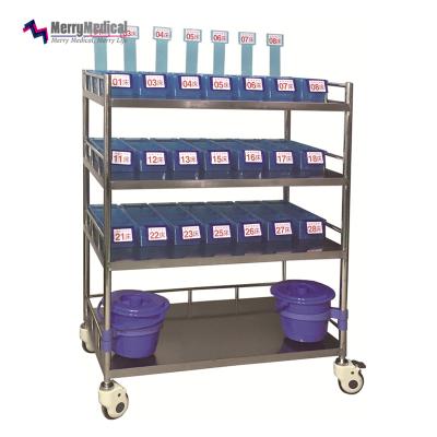 China Stainless Steel Medicine Storage Trolley Null Instrument Trolley for sale