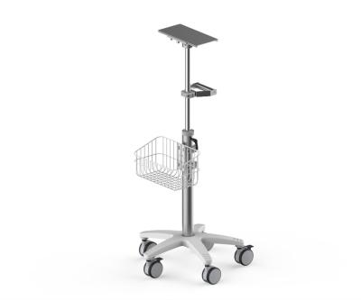 China Adjustable Mobile Medical Trolley Hospital Monitor Cart for sale