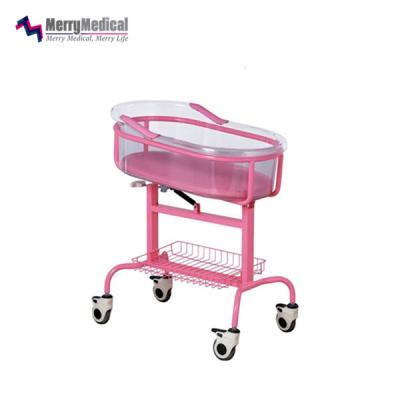 China Durable Hospital Newborn Baby With Mom Bed With Crib Powder Coating Infant Cradle for sale