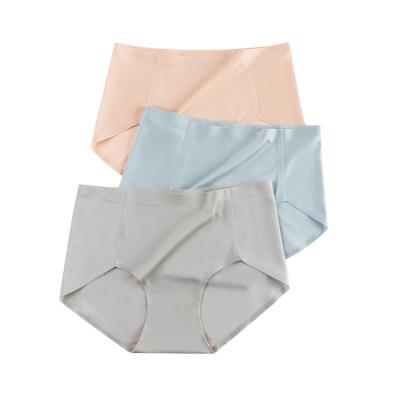 China High End Antibacterial Women's Antibacterial Ice Silk Dimensionless Medium Size Briefs One Piece Ice Silk Fabric Underwear for sale