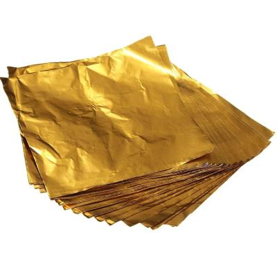 China Custom Food Gold Color Printing Chocolate Aluminum Foil Wrapper for sale