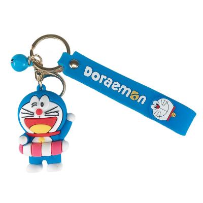 China Doraemon Baby Tinker Bell Cat Tinker Key Chain Toy Story Stock Custom OEM ODM Cute Rubber Car Pendant Bag for sale