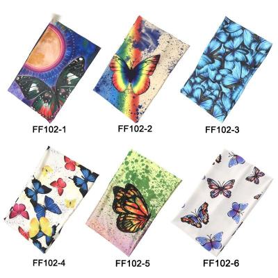 China Hot sale fashionable stretch sport colorful butterfly copy the big sports wide version of the sweat-absorbent headband ladies headdress for sale