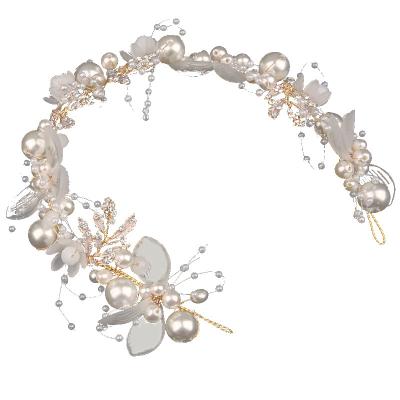 China Fashionable wedding bridal headpiece sports jewelry handmade crystal bridal accessories beads pill crown children's hair band accessories for sale