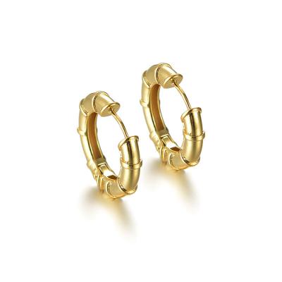 China New FASHIONABLE Personalized French Bamboo Earrings Vintage Cold Wind Heavy Profile Korea Dongdaemun Earrings for sale